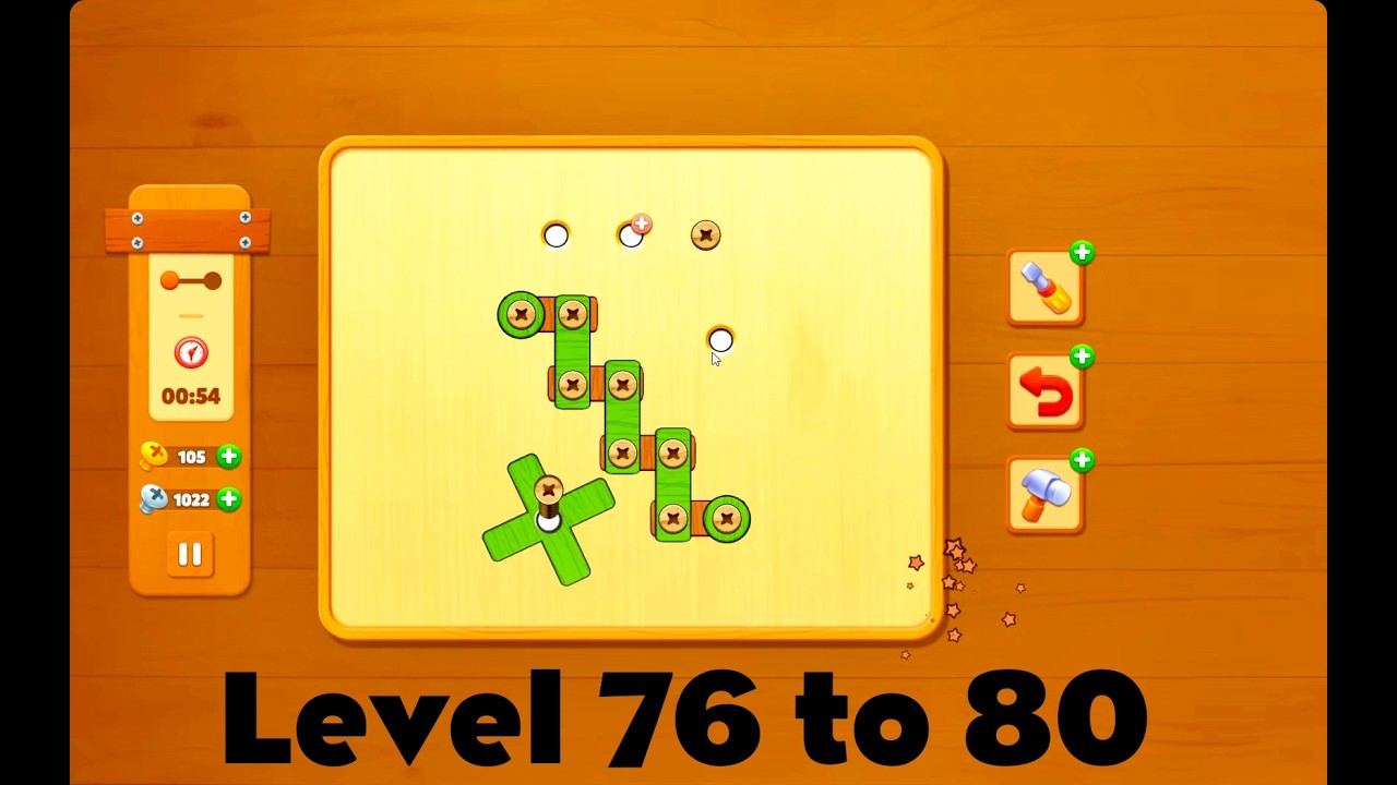 Screw Puzzle Nut and Bolt Level 76 to 80
