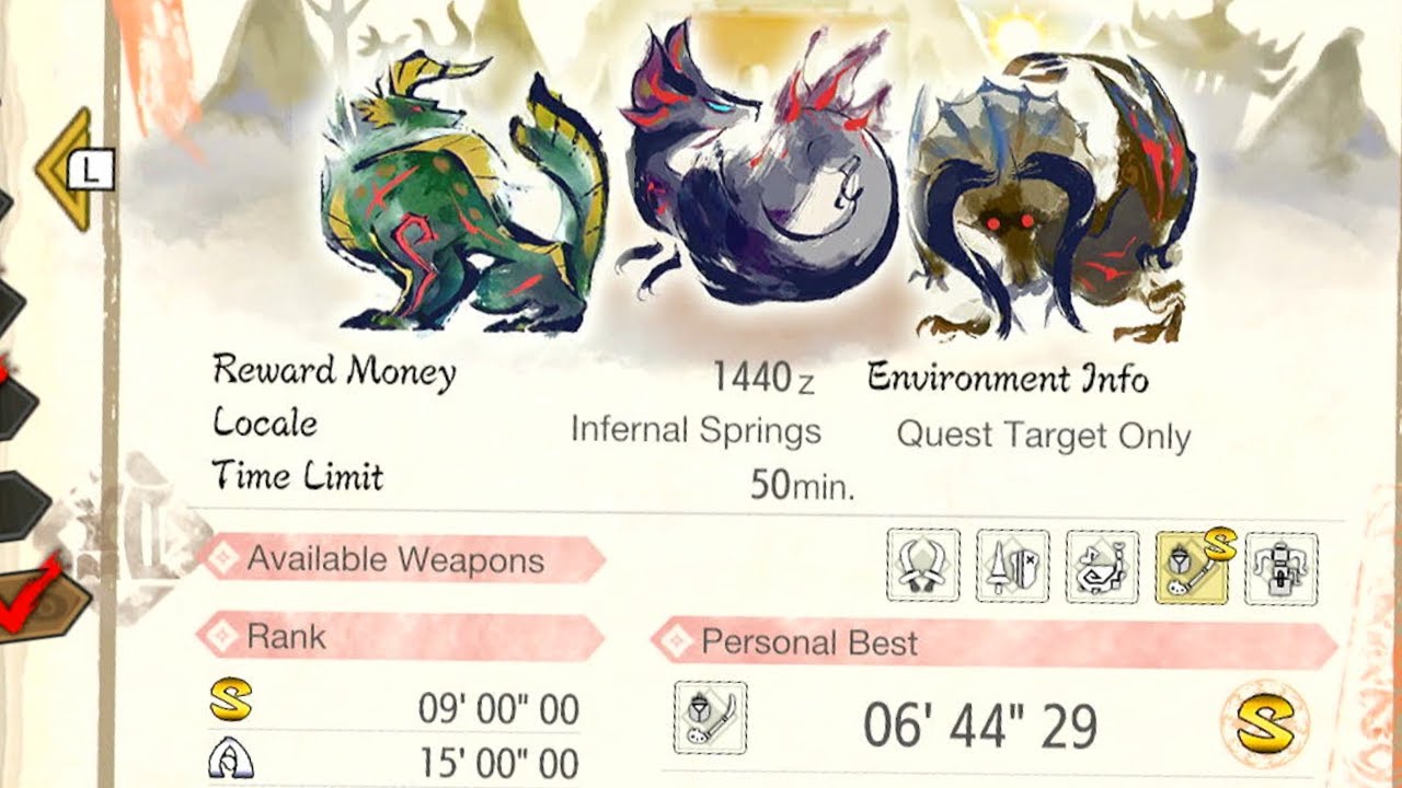 Monster Hunter Rise - Challenge Quest 07 'S Rank' (Solo Insect Glaive) - 06'44