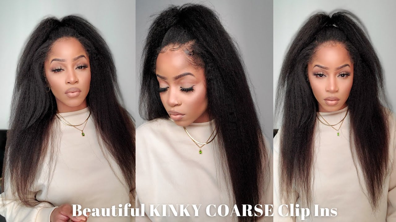 BEAUTIFUL Kinky Coarse Clip Ins | Super Easy Clip In Install | SharronReneé