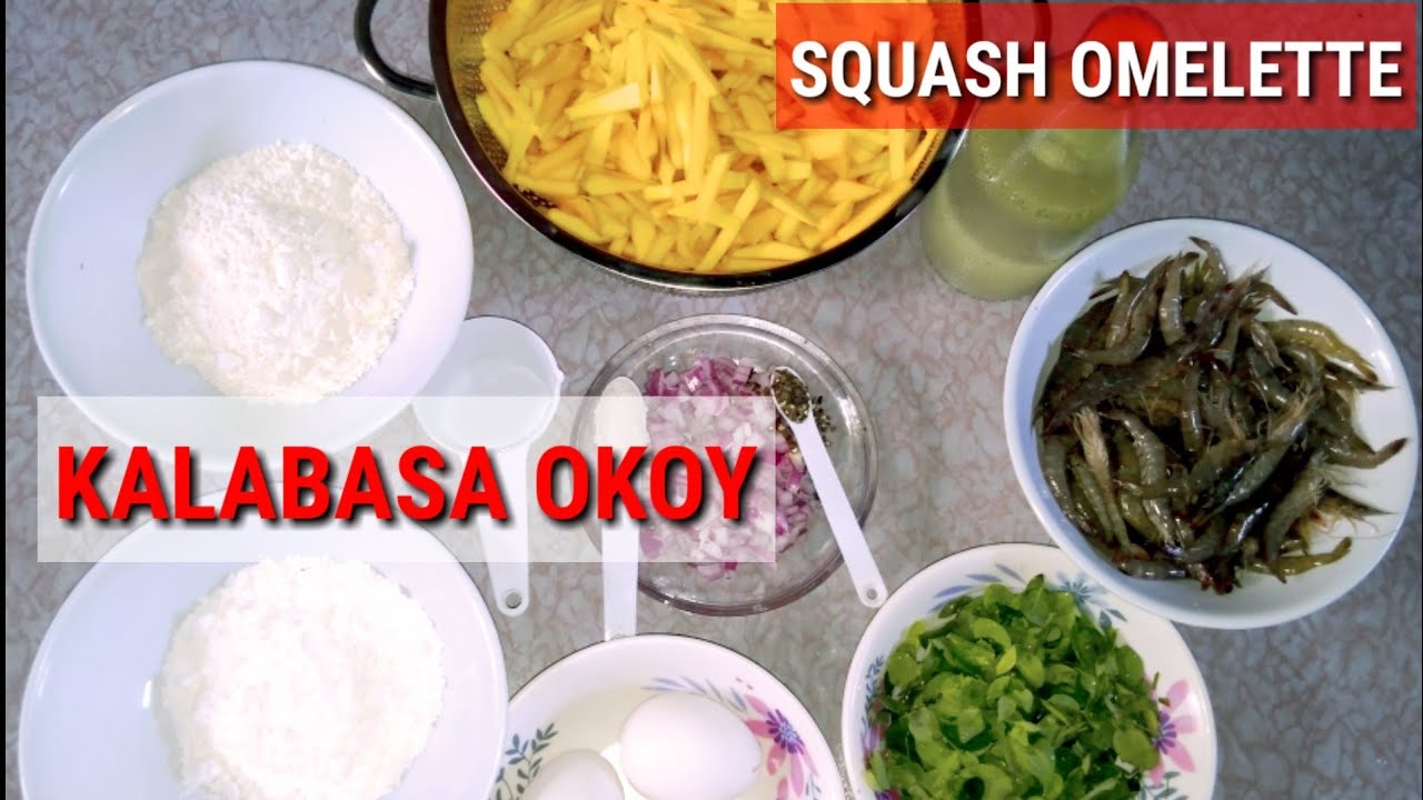 BUTTERNUT SQUASH OMELET WITH MORINGA TORTANG KALABASA l KALABASA OKOY l WITH SHRIMP EGGS & VEGGIES