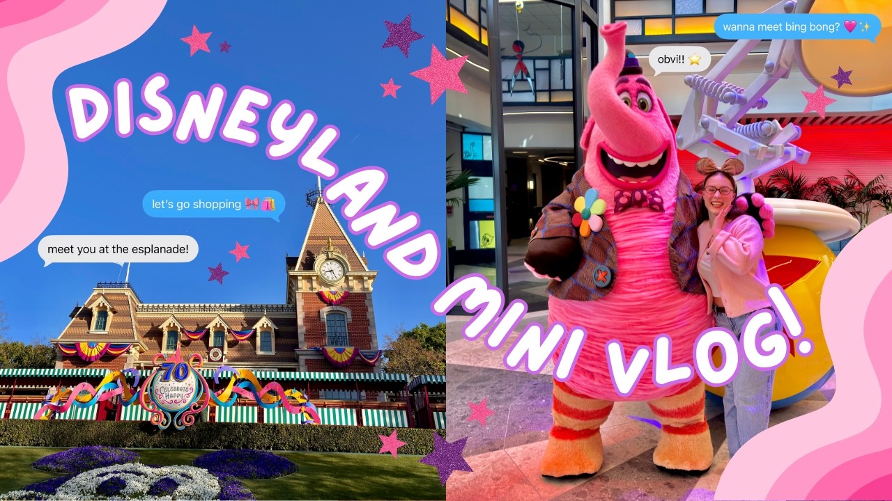 Мини-видеоблог о Диснейленде! ⭐️🩷 Pixar Place, посещение нескольких курортов и шопинг в центре Ди...