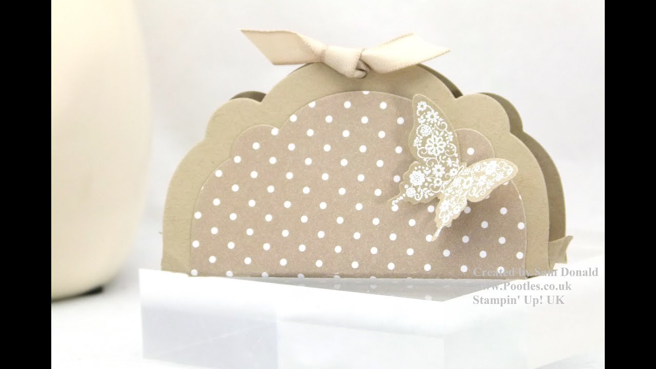 Stampin Up UK Labels Framelit Treat Holder