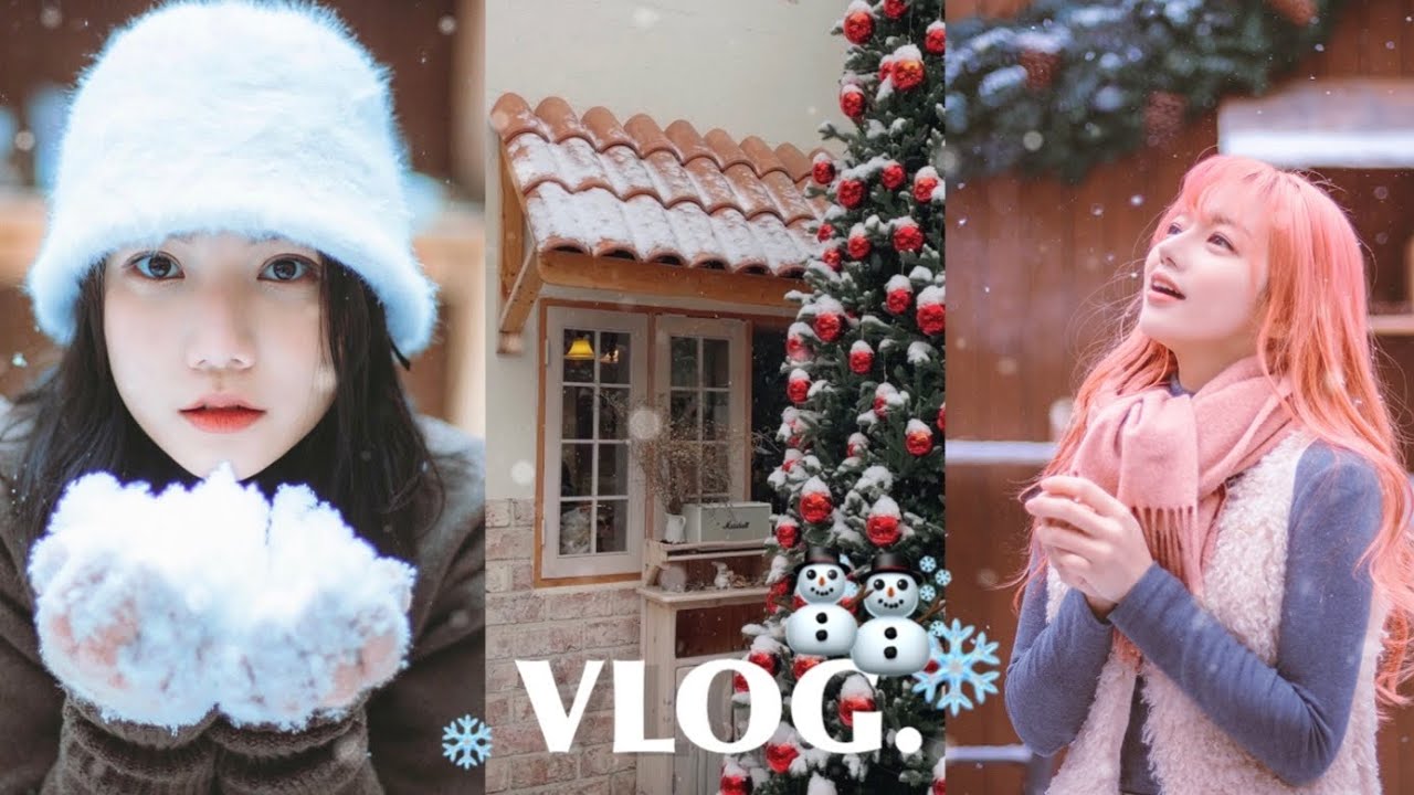 (일상) ☃️동생이랑 눈 오는날 야외 촬영❄️ㅣ전시회ㅣ익선동데이트ㅣ강아지 수제간식 만들기🥔