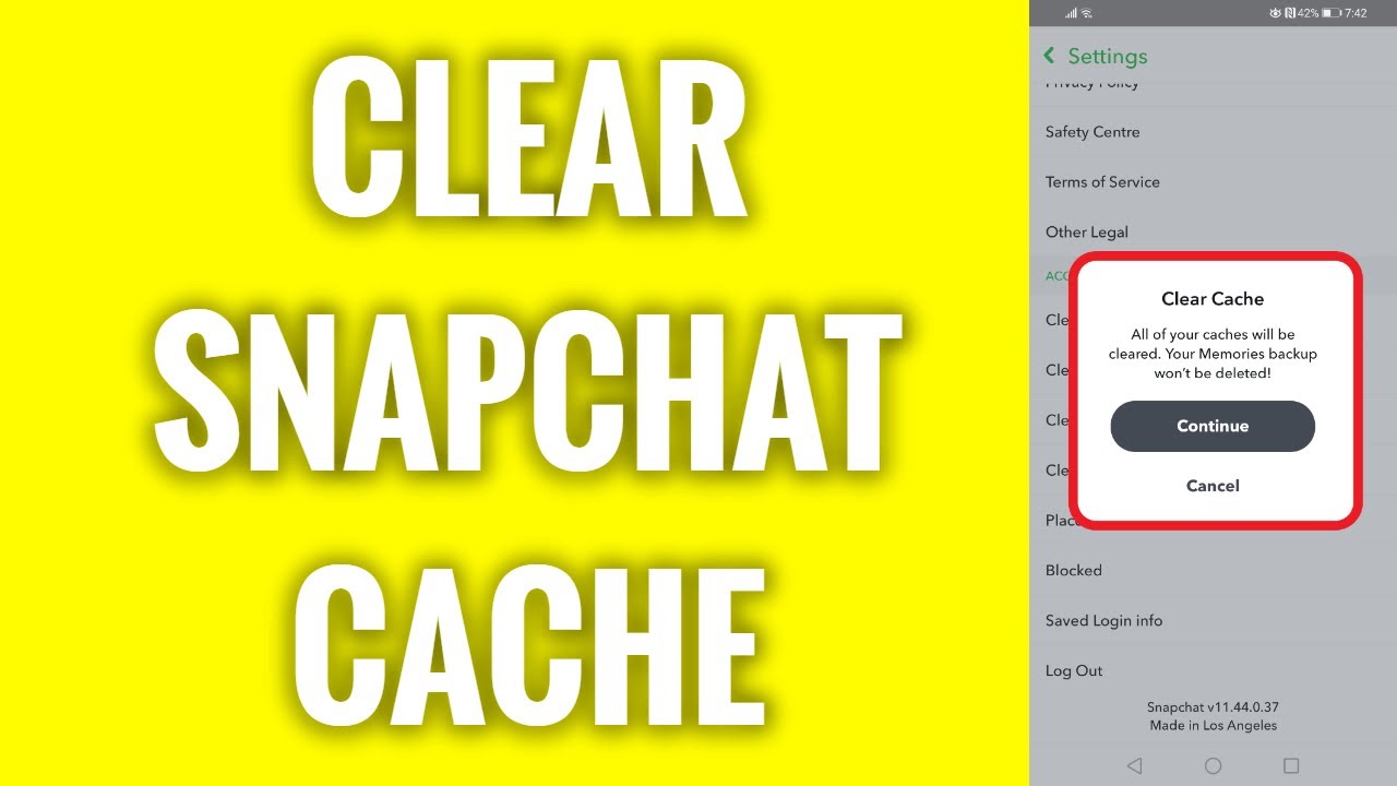 How To Clear Snapchat Cache