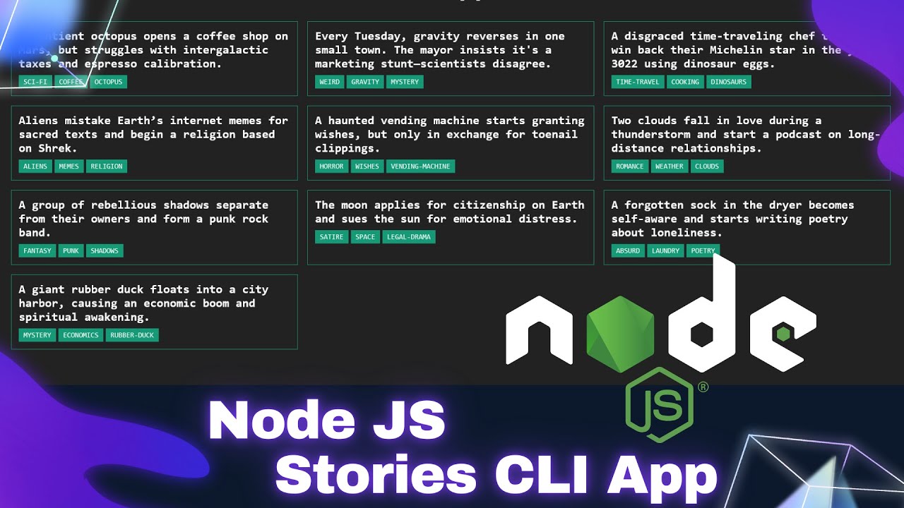 Node JS Tutorial for Absolute Beginners - Project #1 - Storyfy CLI App