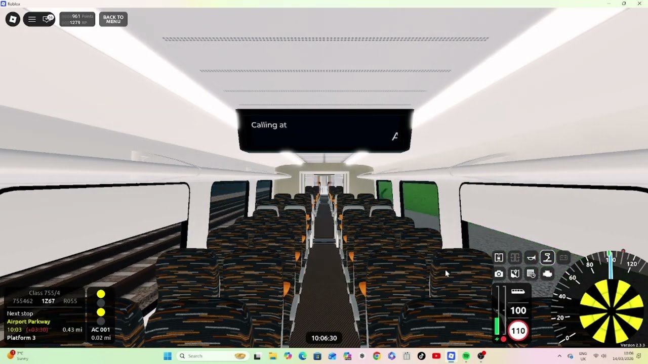 Roblox SCR driving Airlink Class 755: Stepford Central - Airport Terminal 3