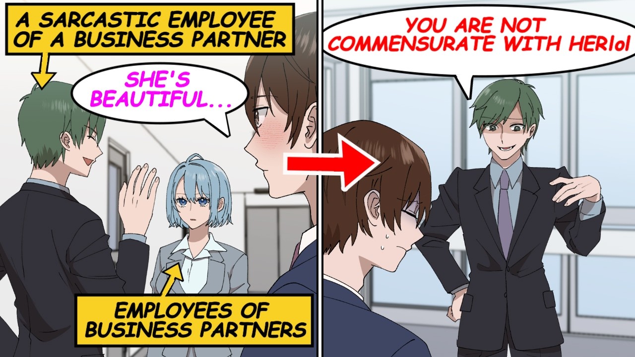 【Manga】I fell in love at first sight with a lady who was a business partner, but a guy mocked me...