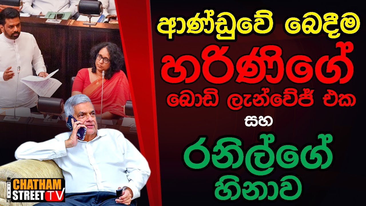 ආණ්ඩුවේ බෙදීම, හරිණිගේ බොඩි ලැන්වේජ් එක සහ රනිල්ගේ හිනාව