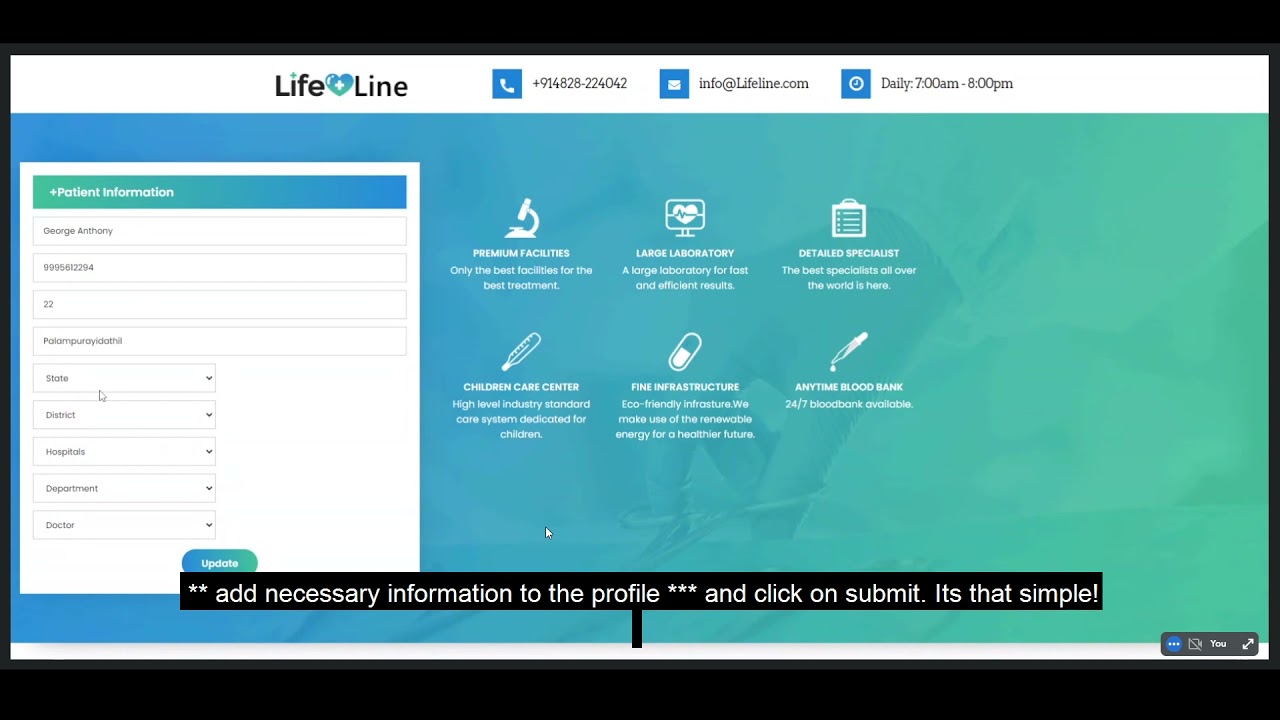 LifeLine: Easy Hospital Management Solution |Azure Developer League Hackathon | Complete Demo |