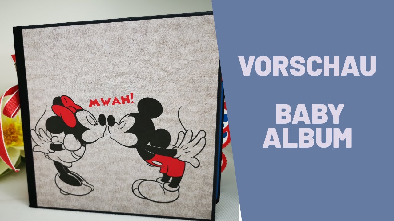 Baby Minialbum Vorschau Minialbum mit Stack the Deck Bindung 20 x 20 cm Scrapbook Album