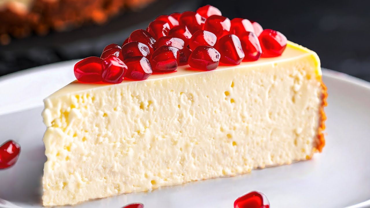 Dieser Kuchen ist unglaublich lecker! Ein einfaches, hausgemachtes Granatapfel-Käsekuchenrezept.