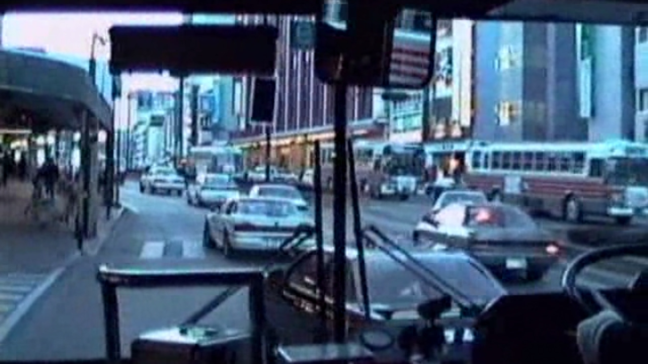 1991 宇都宮の夕方と夜バス Utsunomiya Evening Bus Ride 910126f