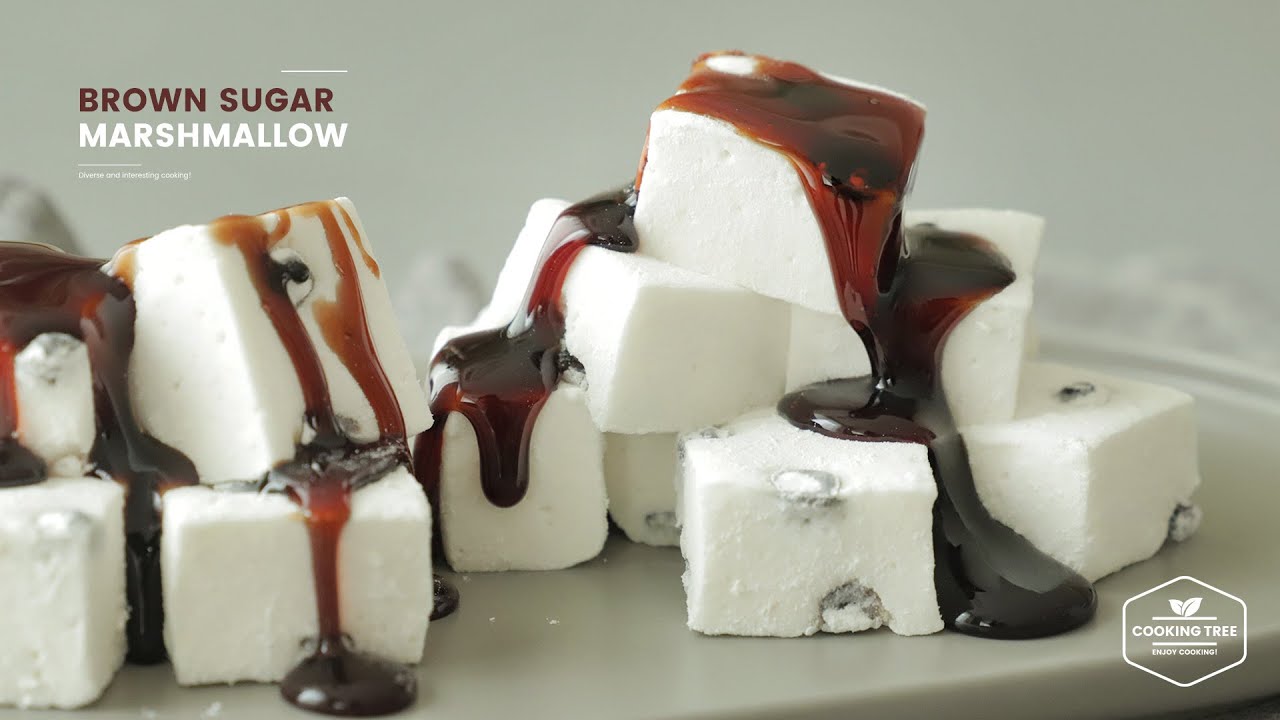 흑당 버블 마시멜로우 만들기 : Marshmallow with Brown Sugar Boba Recipe | Cooking tree