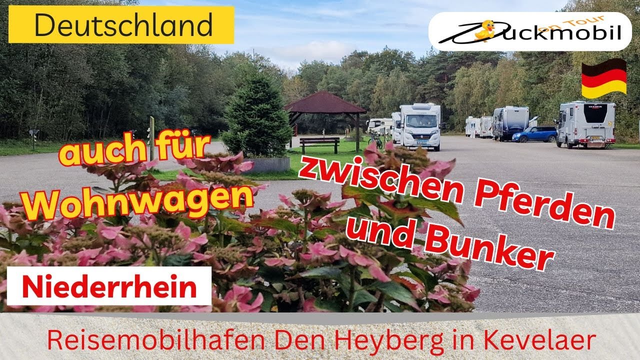 Wohnmobilhafen Kevelaer Twisteden - mitten im Wald - umgeben von einer Trabrennbahn und Bunkern