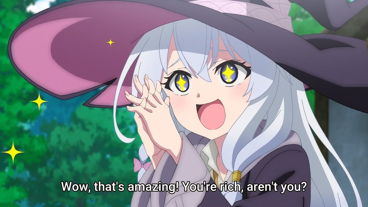 Majo no tabitabi Elaina moments in episode 3