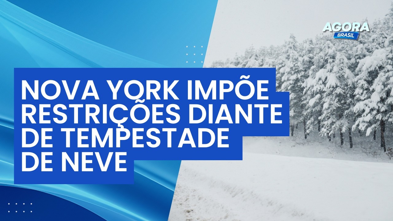 Prefeito de Nova York decreta toque de recolher por tempestade de neve | Agora Brasil