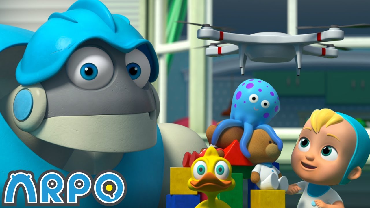 Attack of the Drone | NEW | Funny Cartoons for Kids | Arpo and Daniel | ARPO the ROBOT