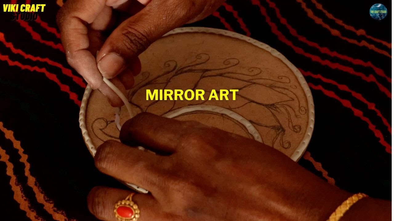 MIRROR ART | PEACOCK MIRROR ART USING MDF BOARD | VIKI CRAFT STUDIO