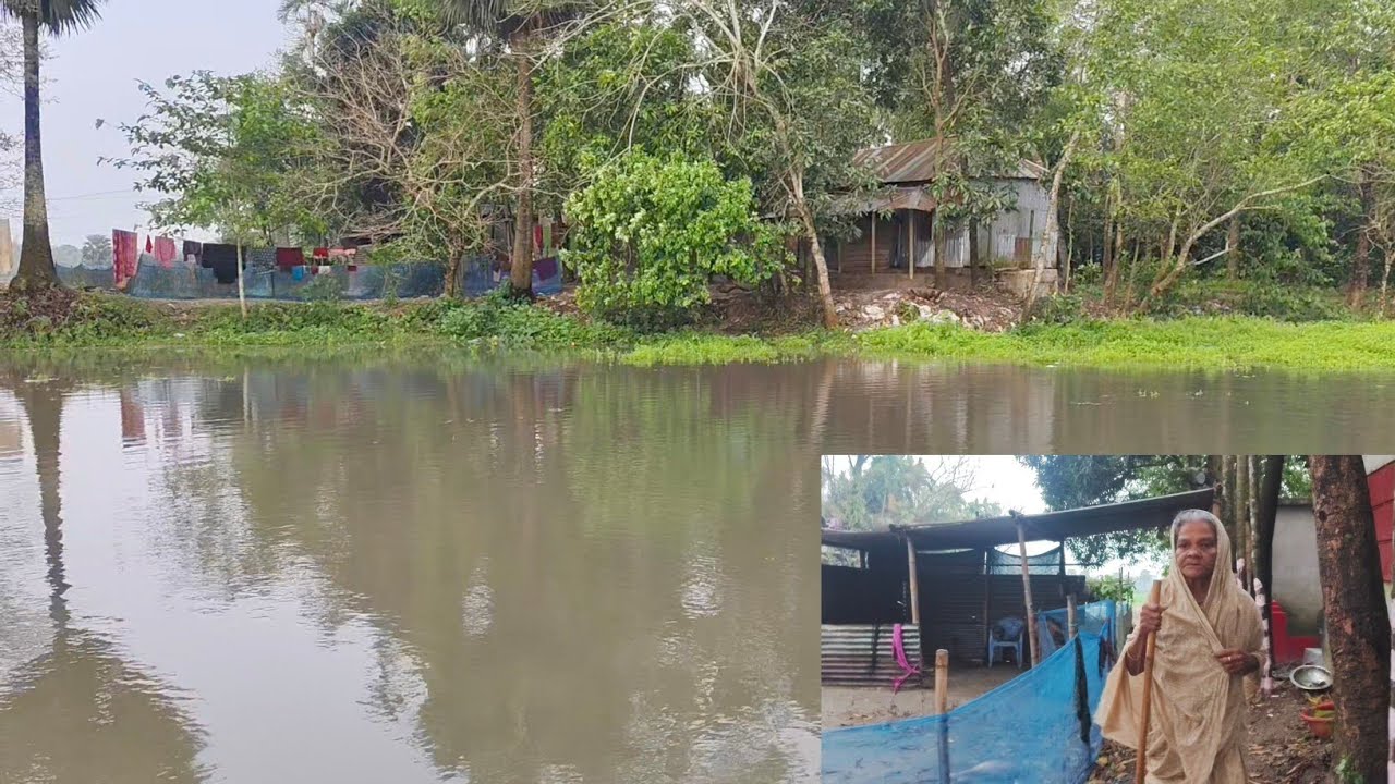 গতকাল রাতে তুফান আর বৃষ্টিতে অনেক জল বেড়ে গেল 