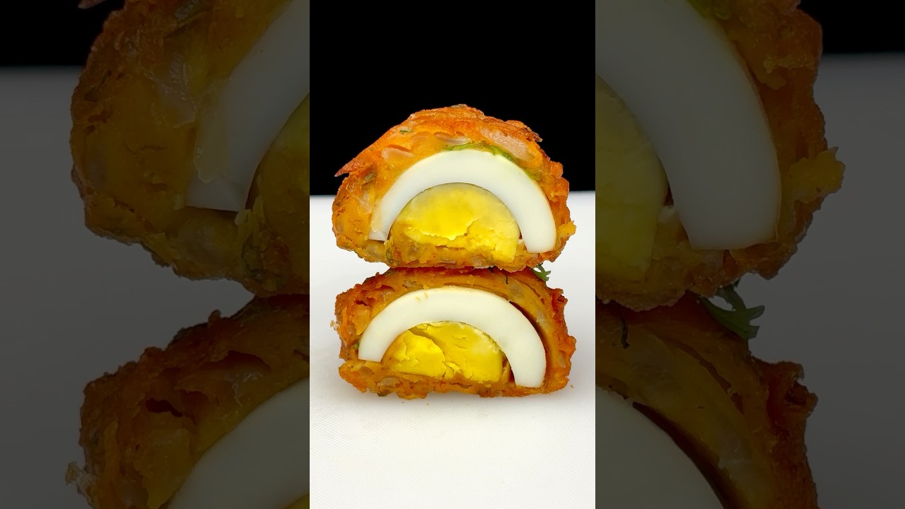 Instant Onion Egg Pakora 😍 ASMR Cooking #shorts #egg #eggpakora #eggrecipes #anda #shricooking
