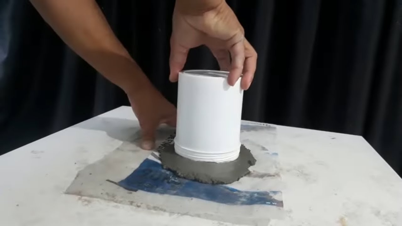 DIY цементная ваза в форме дерева ствола дерева - творческие идеи цемента