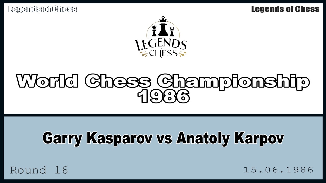Garry Kasparov vs Anatoly Karpov | World Chess Championship 1986 | Round 16 | 15.06.1986