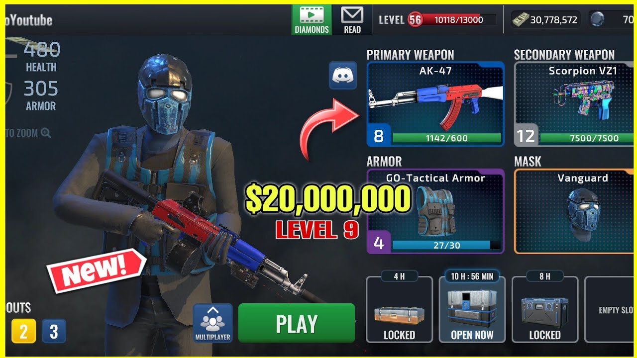 SPENDING $20,000,000 On AK-47 Level 9 Assault Rifle| Armed Heist Android Multiplayer