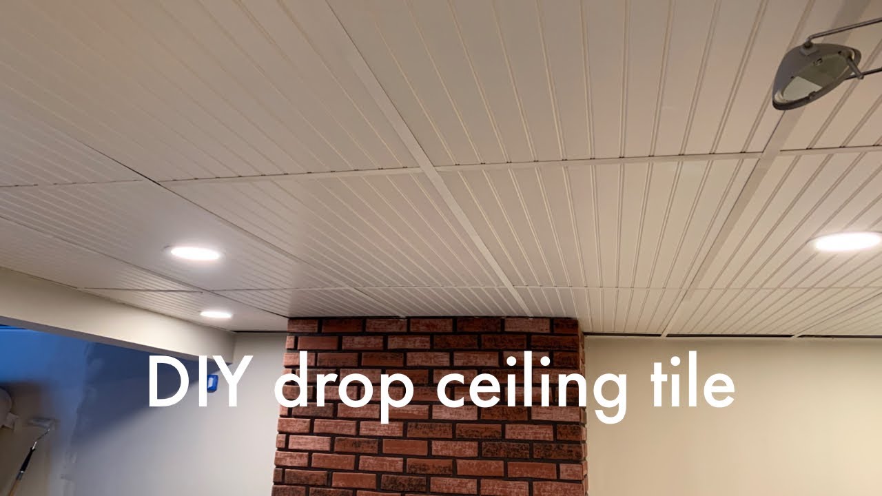 DIY Drop Ceiling Tiles (that aren't ugly!)