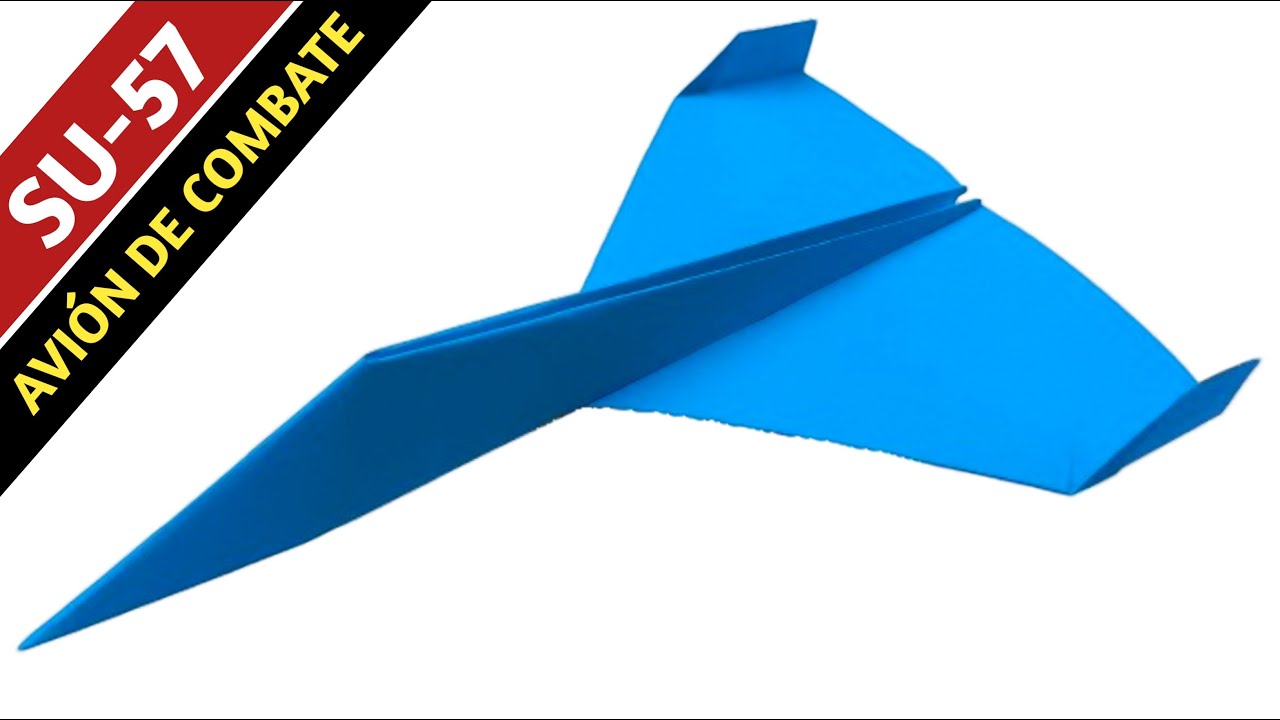 Cómo Hacer un Avión SU-57 de Papel fácil que vuela mucho | Avião de Papel SU-57 que voa longe