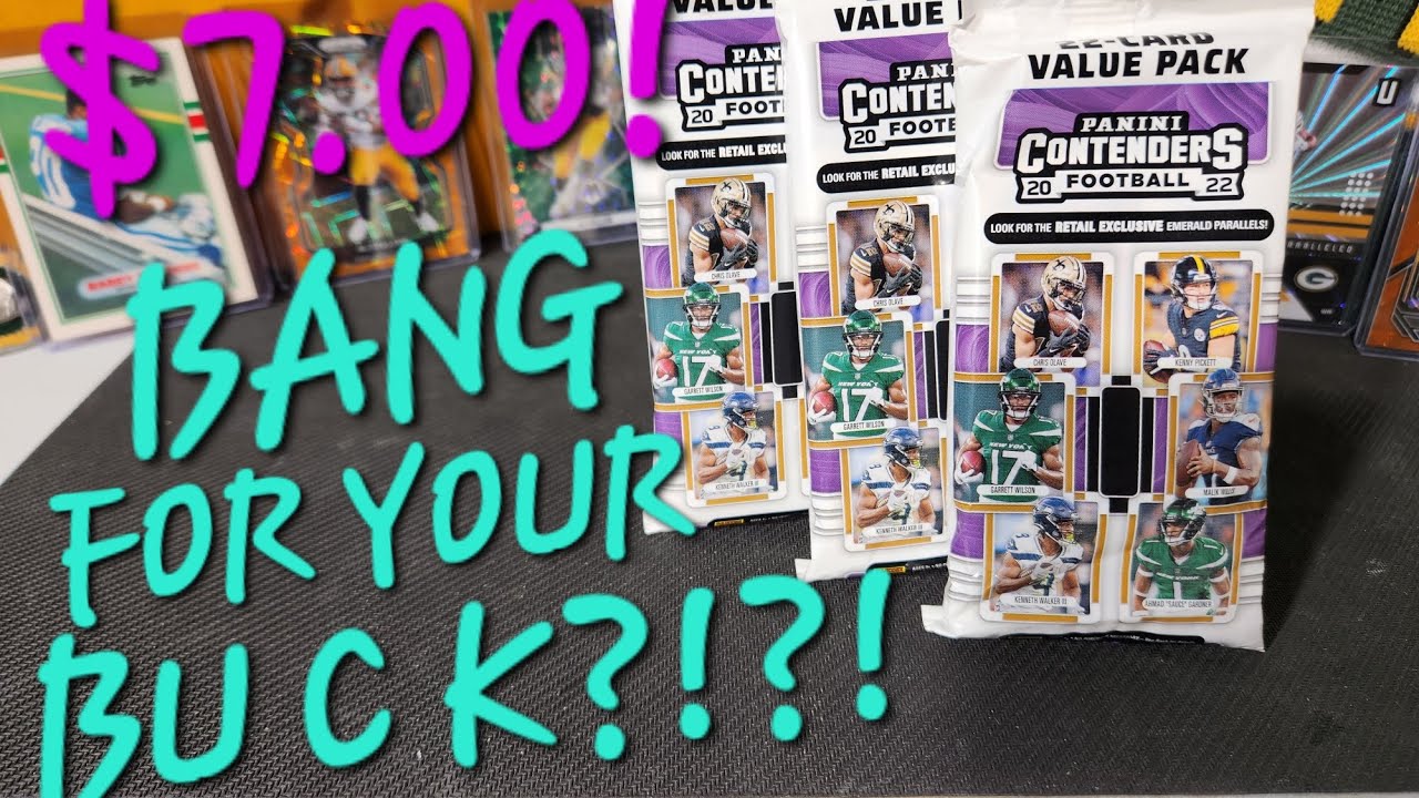 2022 PANINI CONTENDERS FOOTBALL VALUE PACKS (3) OPENING RIP AND REVIEW! NEW SERIES!! KENNY PICKETT!!