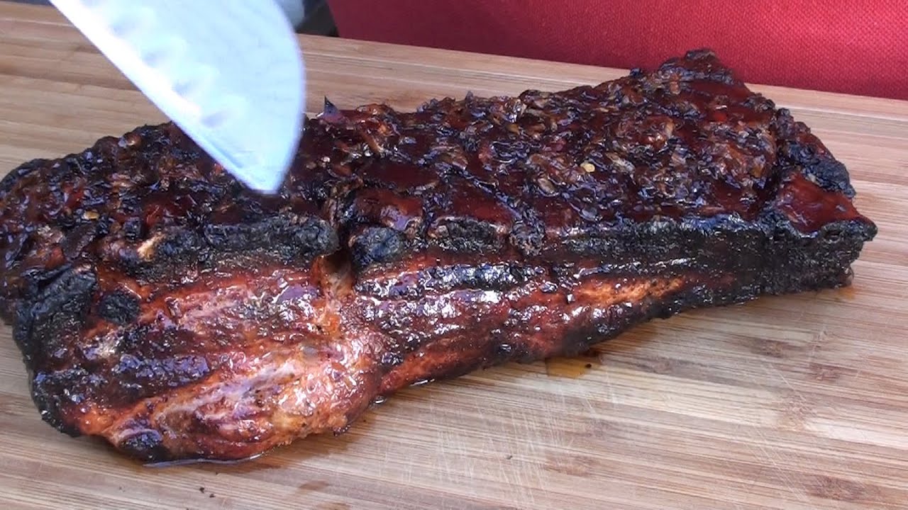 Schweinebauch mit einer Sweet-Chili Kruste