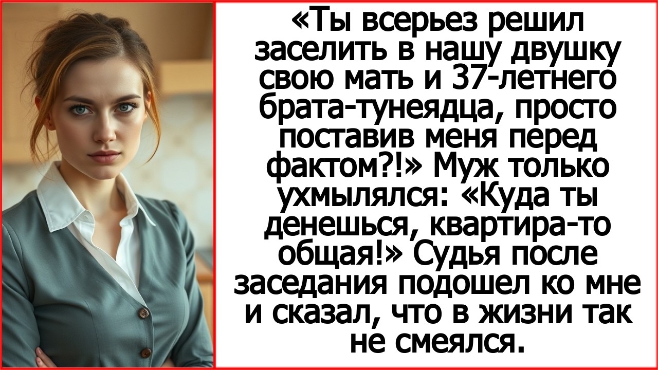 Ты решил заселить в нашу двушку свою мать и 37-летнего брата, просто поставив меня перед фактом?
