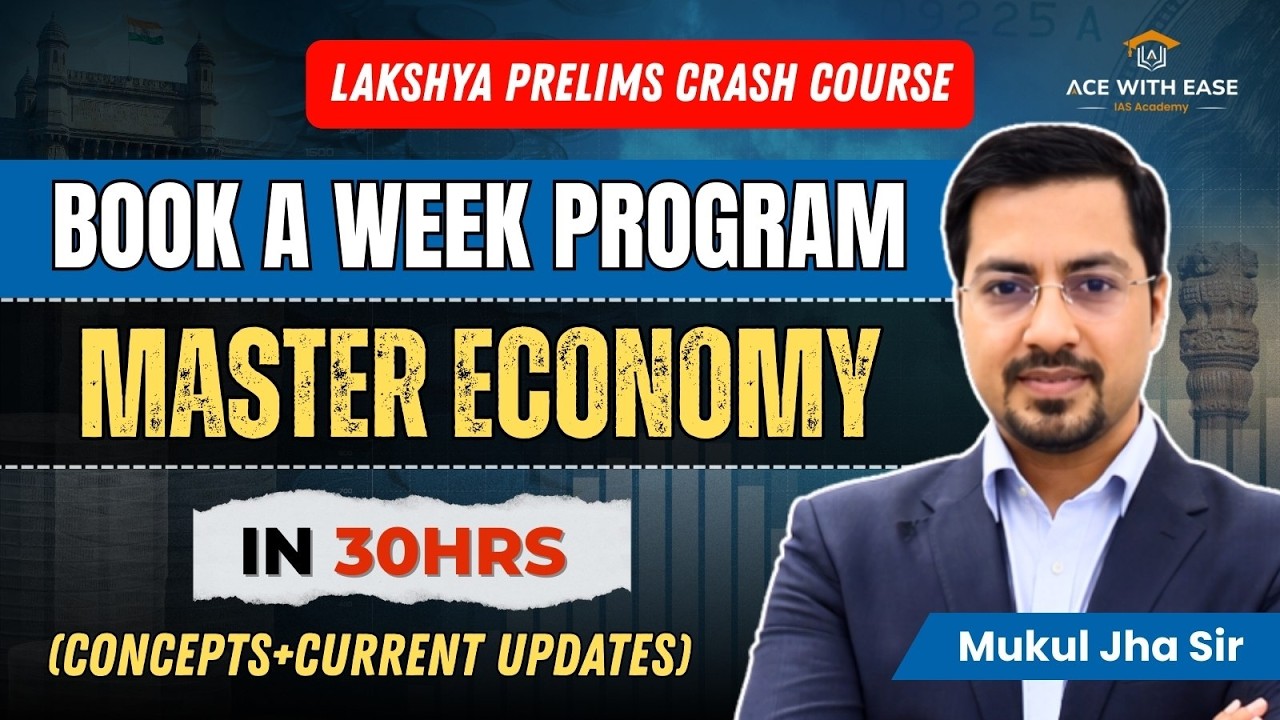 Economy Day 4  Part 2 Financial Market & External Sector |A Book a Week| Lakshya Prelims Course 2026