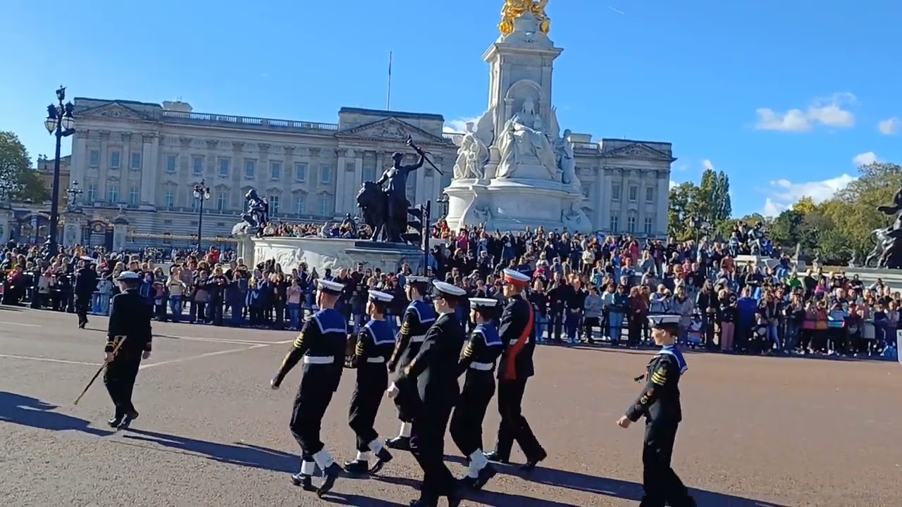 Sea Cadets Marching Past Buckingham Palace: National Trafalgar Parade 2023