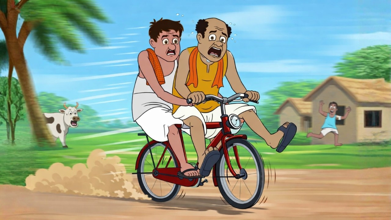 Buddhu r Gotibeg | বুদ্ধুর ব্রেক ফেল 😬 | funny cartoon | Bangla Comedy Animation