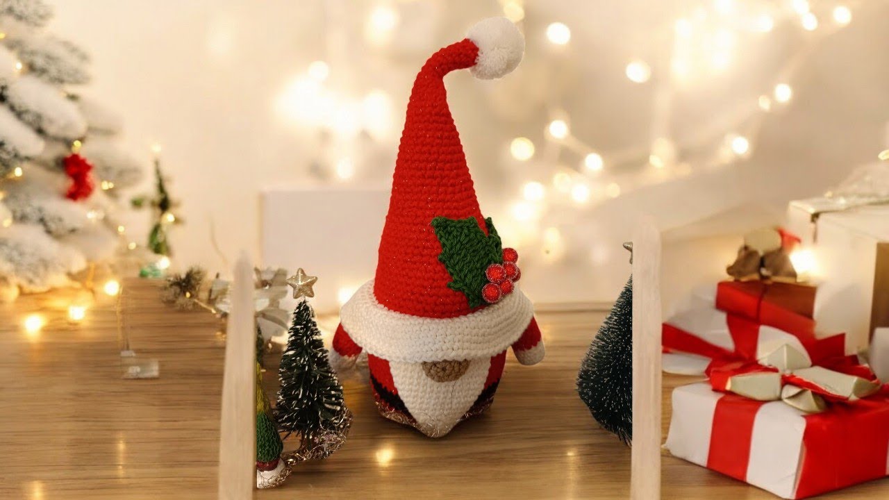 Gnomo navideño a crochet 🎄🎁🎁#navidad2024 #gnomo