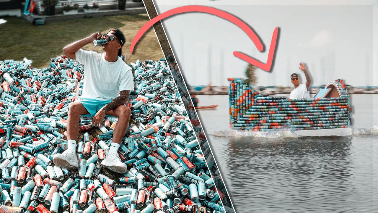 BYGGER EN BÅT AV 2000 NOCCO BURKAR *DEN FUNKAR*