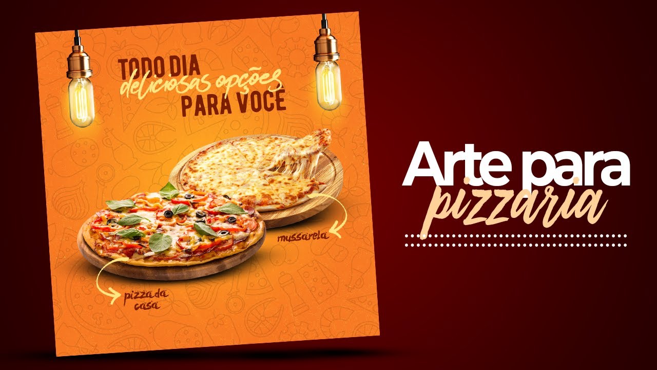 Criação de arte para Pizzaria no Photoshop