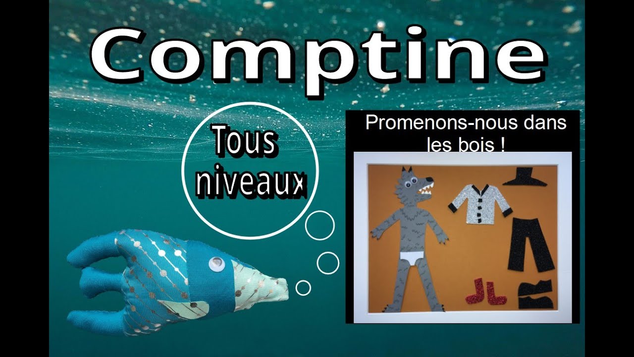 Promenons-nous dans les bois - Comptine chanson  en français à la guitare - stop motion - DIY -remix