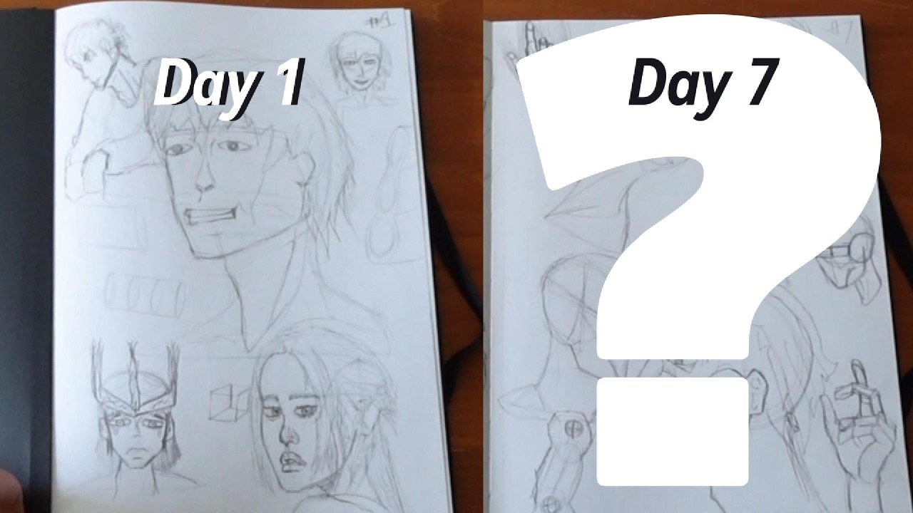 I drew everyday for 7 days with no experience