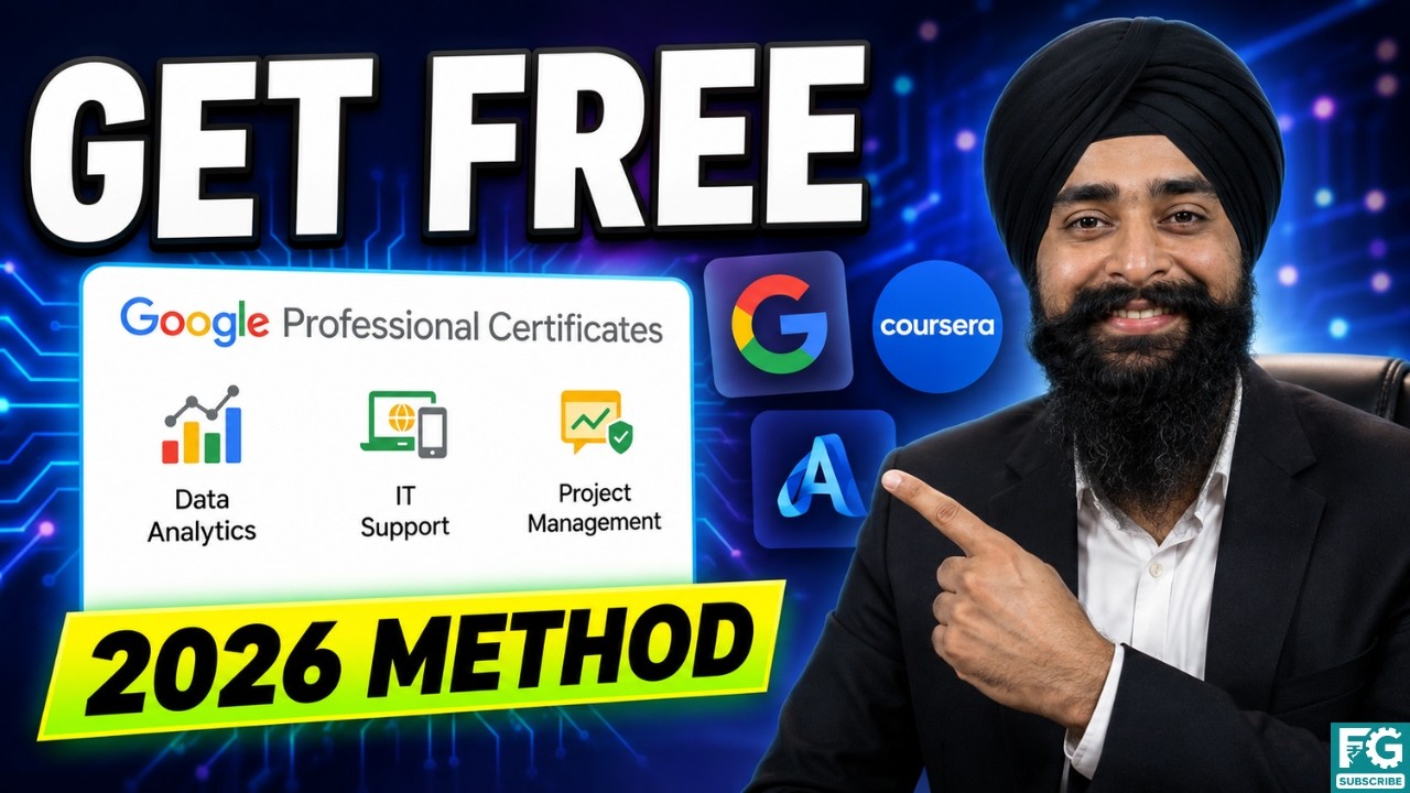 How to Get Google Professional Certificates for FREE (Coursera Financial Aid 2026) #FreeCertificates