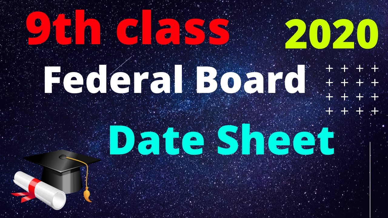 9th Class Date Sheet 2020 Federal Board