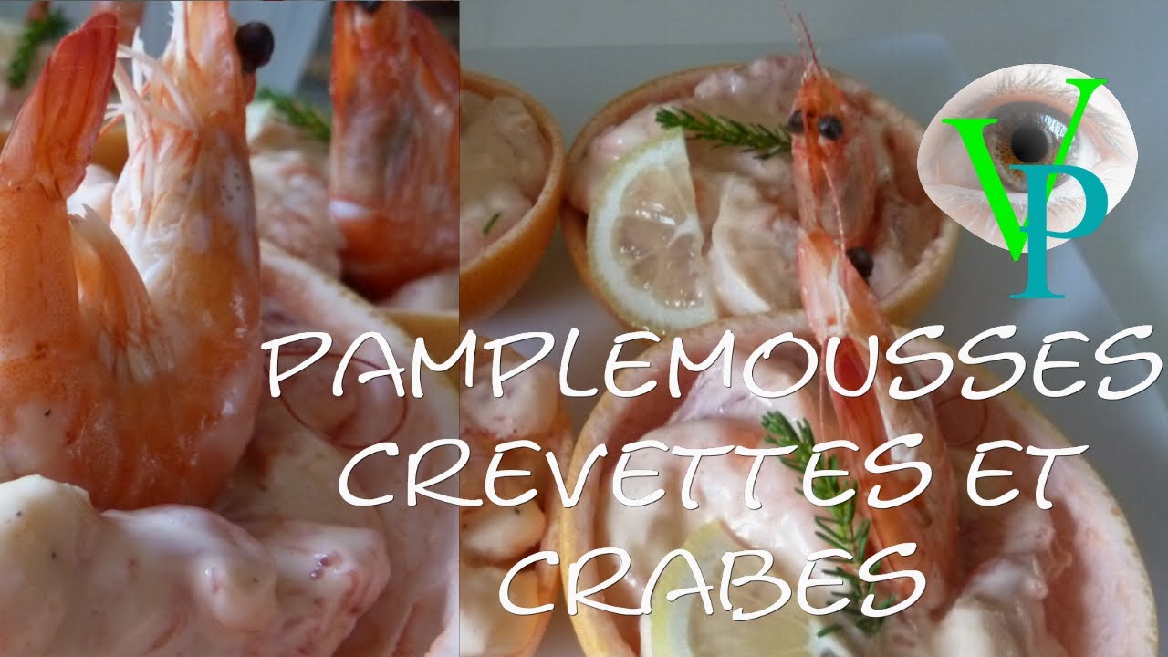 Pamplemousse aux crevettes et crabes