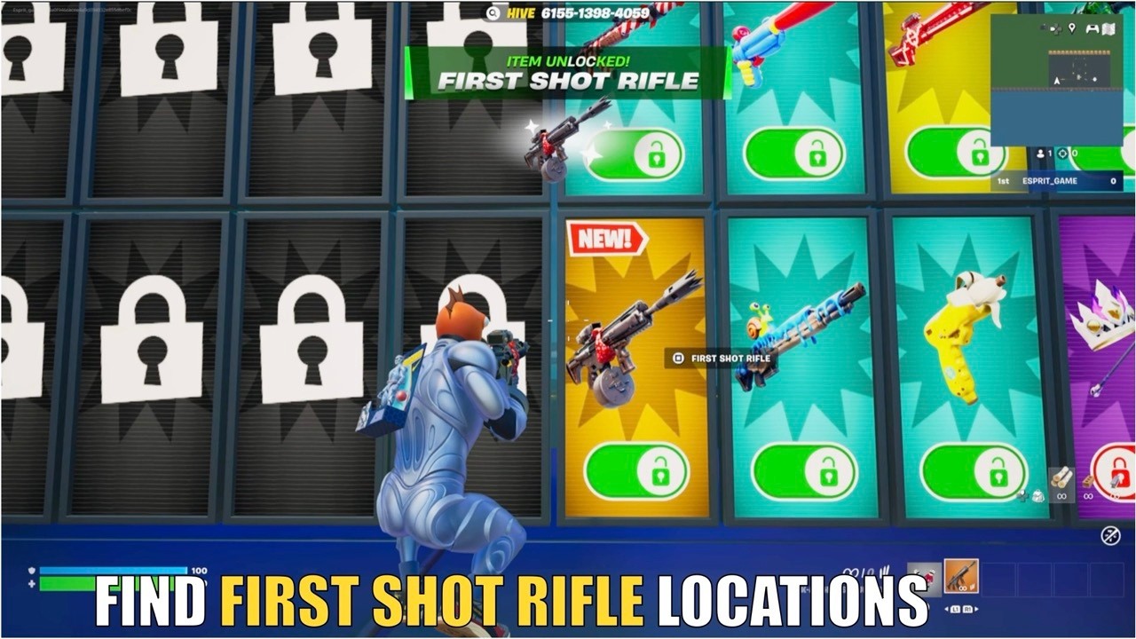 1V1 WITH EVERY GUN HIVE MAP FORTNITE CREATIVE - FIND FIRST SHOT RIFLE LOCATIONS