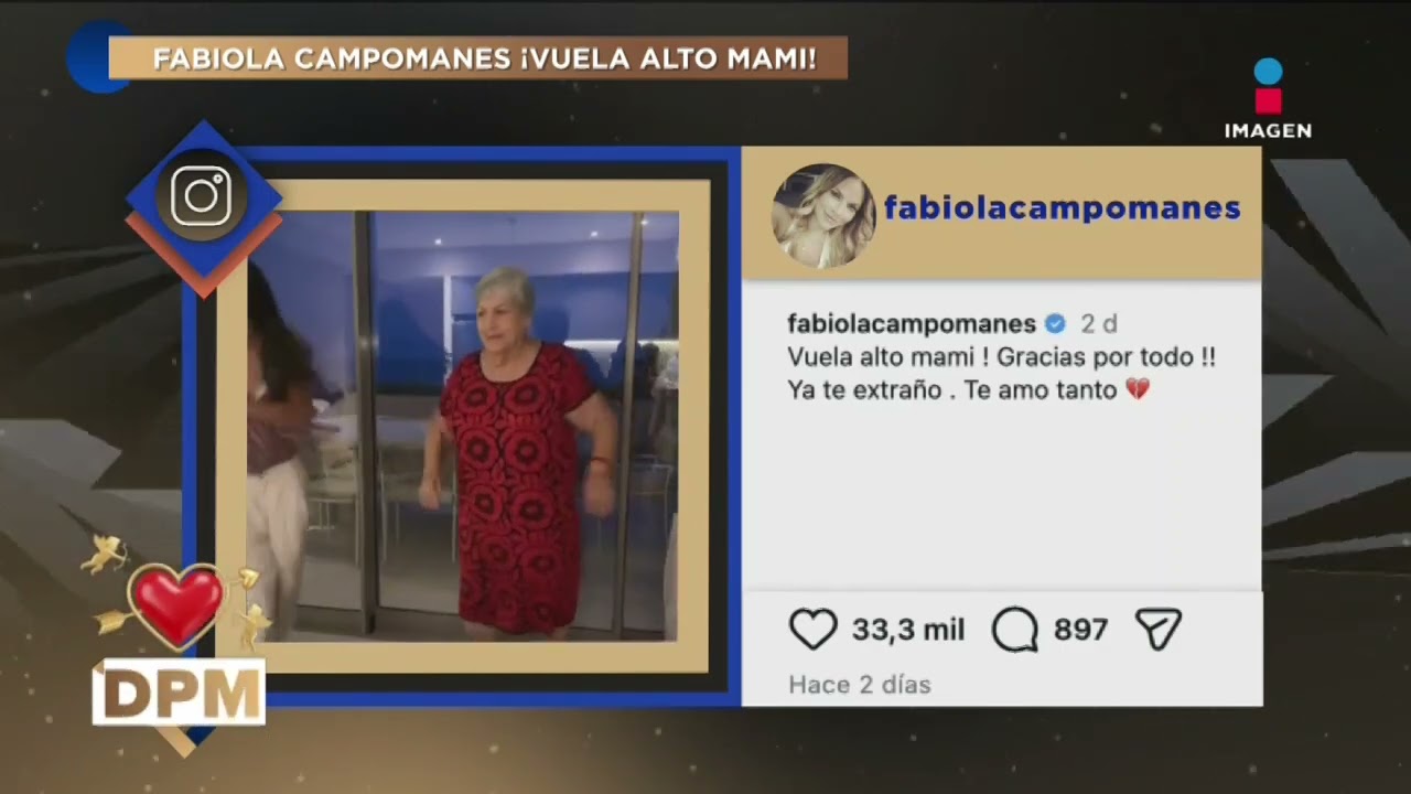Fabiola Campomanes da el ÚLTIMO adiós a su madre con emotivo MENSAJE! | De Primera Mano