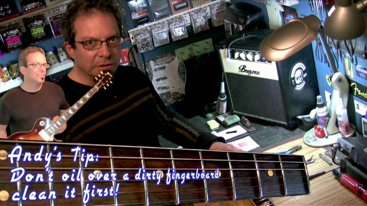 GIBSON R9 LES PAUL SETUP - FRETS - PART 2  - GURU GUITAR SPA  with Andy Brauer