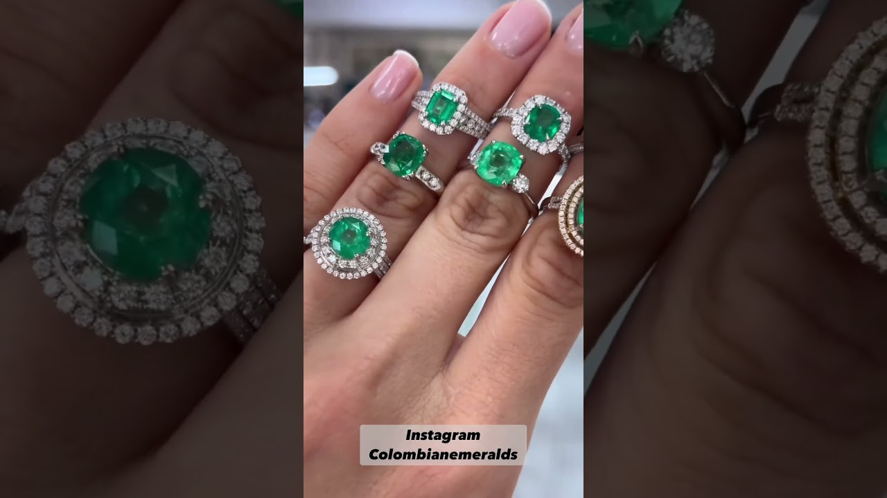 Engagement wedding photos & videos of emerald & diamond ring selection for ideas & ring concepts