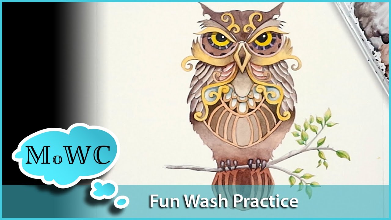 Improve Your Watercolor Control With Coloring Book Images. Quick and Fun!