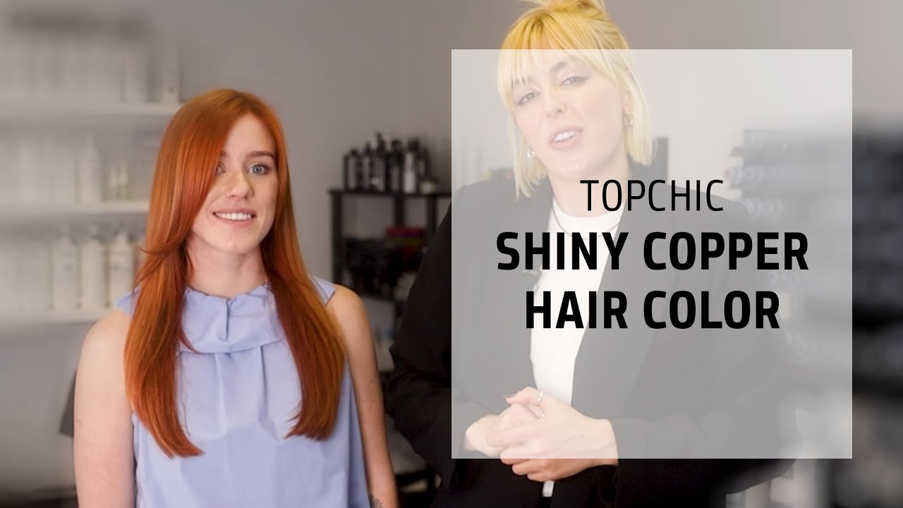 Dimensional Shiny Red Copper Hair Color Tutorial | Topchic | Goldwell Education Plus